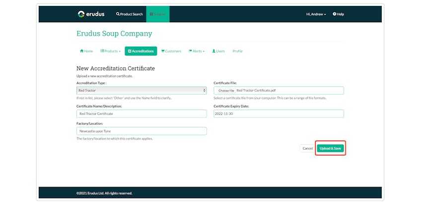 Quick bite: Uploading or adding an accreditation or certificates - Step 4