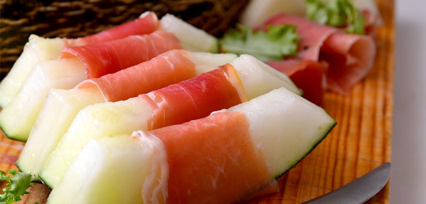 Easy summer starters - Melon and parma ham