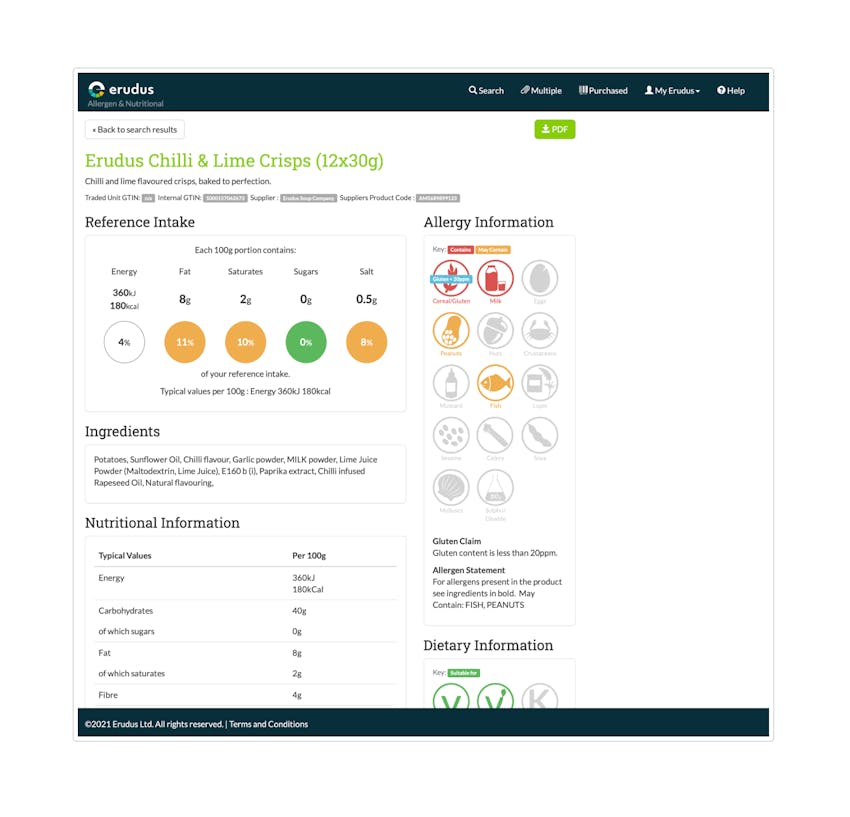 Quick bite: Finding Products With Allergen & Nutritional Data Search - Step 5