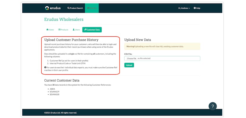 Uploading Purchase History For Customers Step 3