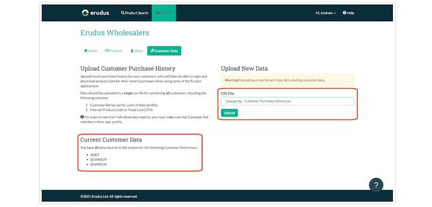 Uploading Purchase History For Customers Step 7