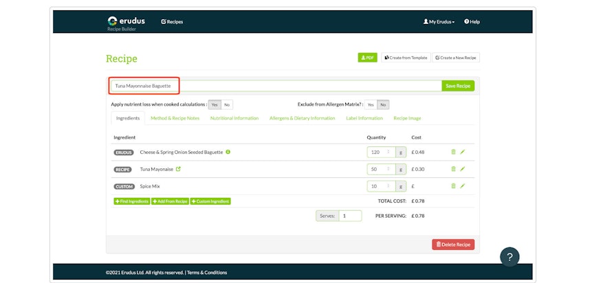 Quick bite: Creating a new recipe on Recipe Builder - Step 4 Quick bite: Creating a new recipe on Recipe Builder - Step 4
