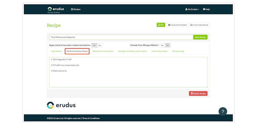 Quick bite: Creating a new recipe on Recipe Builder - Step 5.1 Quick bite: Creating a new recipe on Recipe Builder - Step 5.1