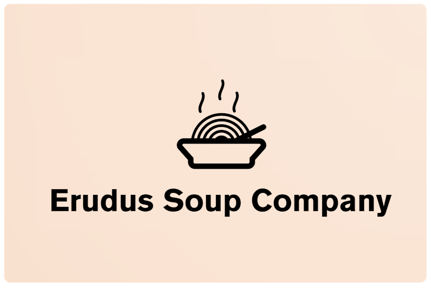An example of a company logo The Erudus Soup Co - Logo Example