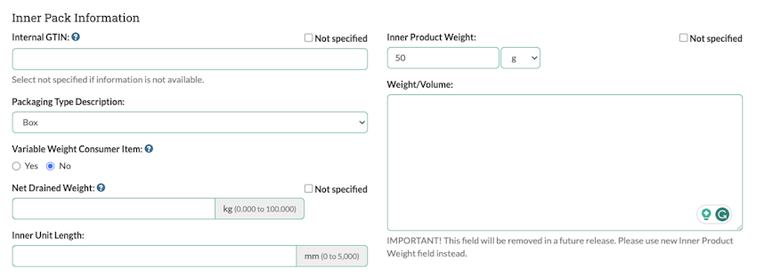 The 'Inner Product Weight' Attribute Inner Product Weight