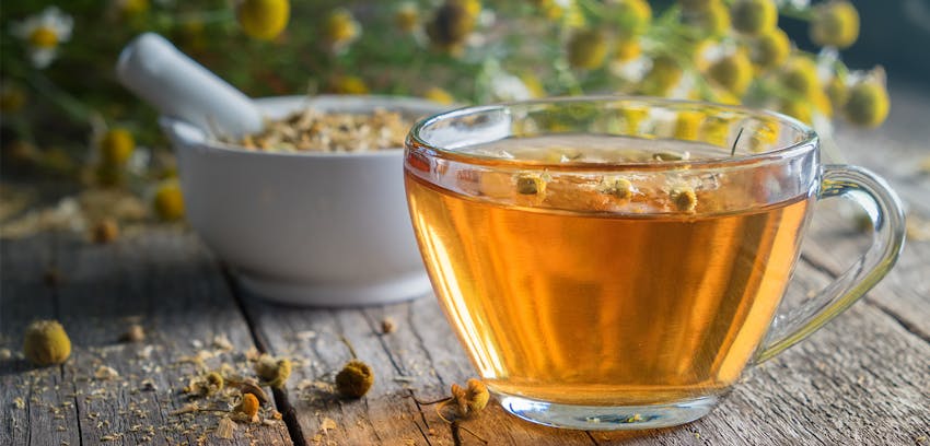 Best foods for stress - chamomile tea