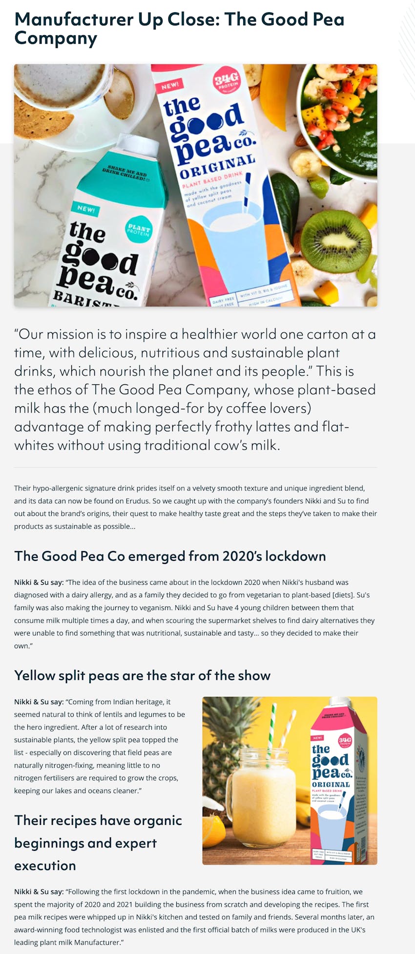 One of the Up Close features on the Erudus website