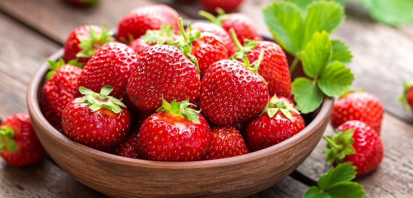 Spring fruits in the UK  - strawberries