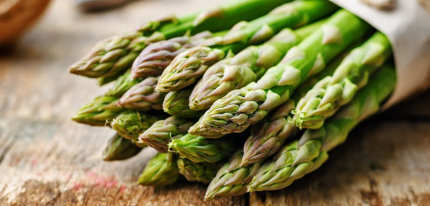 Summer seasonal foods in the UK  - asparagus