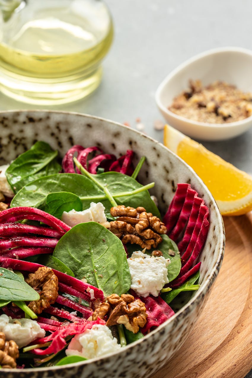 Summer seasonal foods in the UK  - beetroot salad