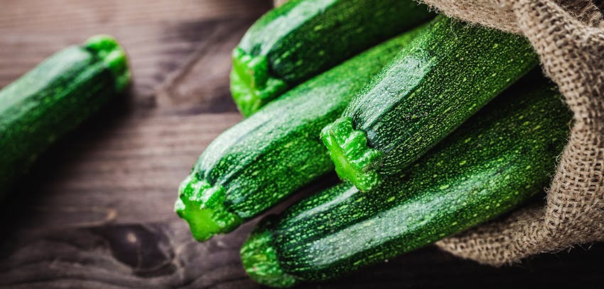 Summer seasonal foods in the UK  - courgettes