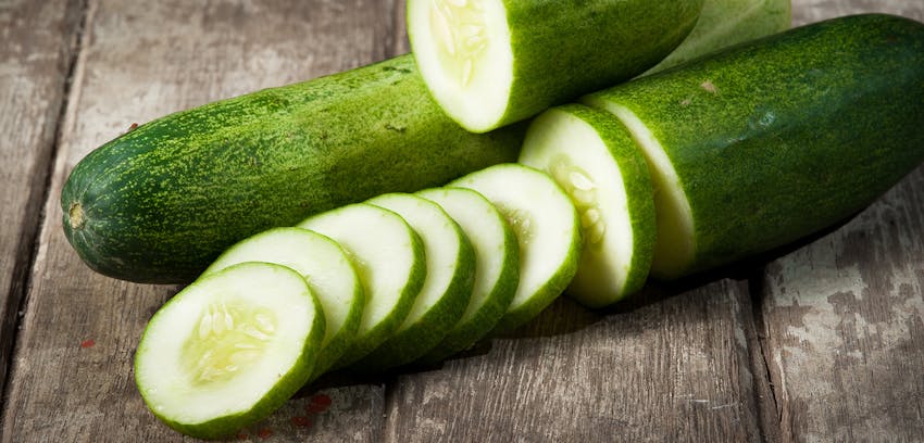 Summer seasonal foods in the UK  - cucumbers