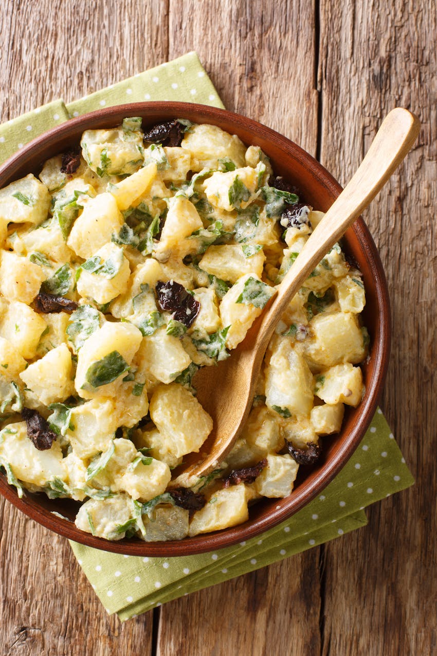 Summer seasonal foods in the UK  - new potato salad