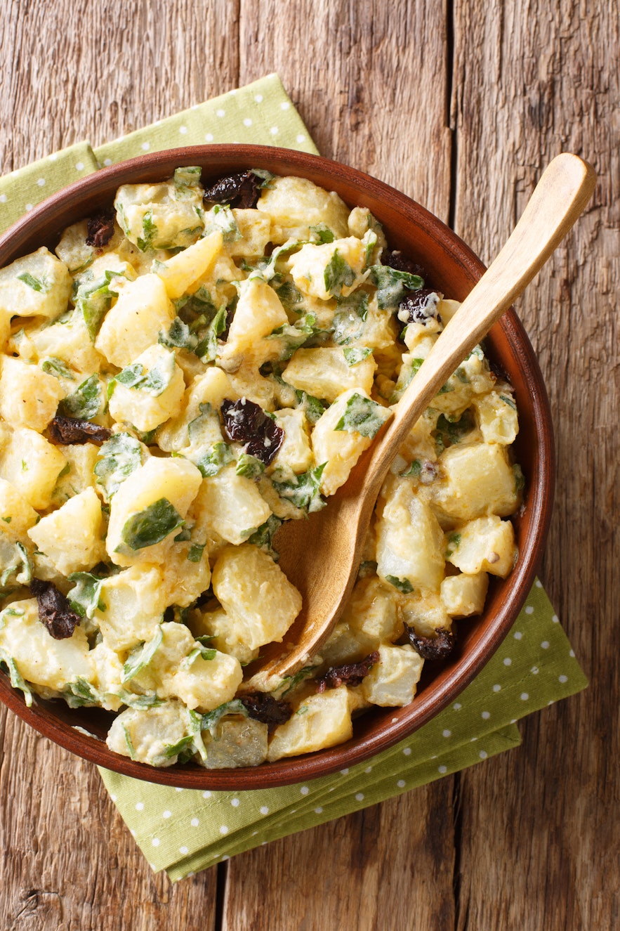 Summer seasonal foods in the UK  - new potato salad