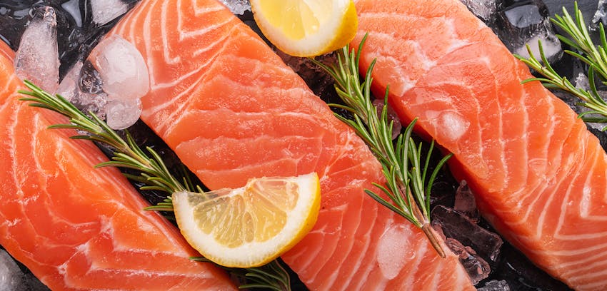 Summer seasonal foods in the UK  - wild sea trout