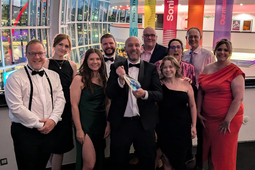 Erudus out and about: May and June 2024 - Erudus's Jon Shayler and the team show off our 2 Chamber Business Awards