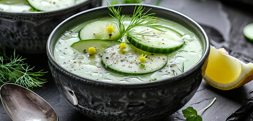 Easy summer soups - Cucumber and lettuce soup