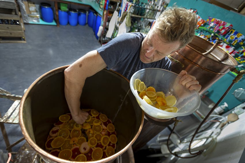 Manufacturer Up Close: Downton Distillery - Hugh making gin