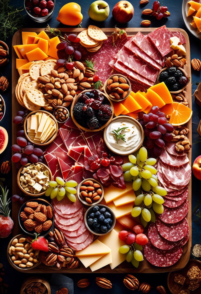 Cured meats list - cured meats on a charcuterie board