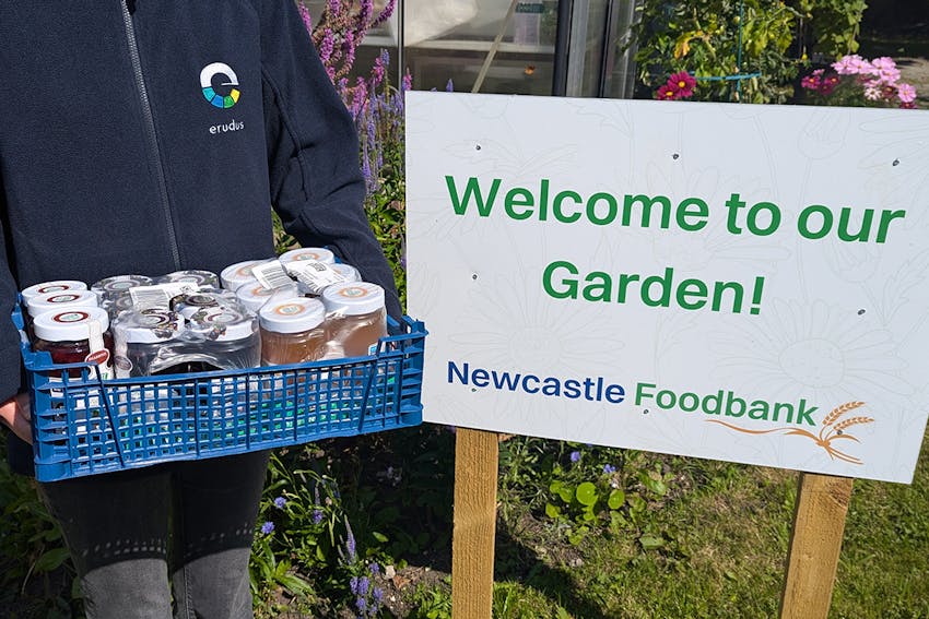 Erudus out and about: July and August 2024 - Erudus Image Capture team donate vote to Newcastle's West End food bank
