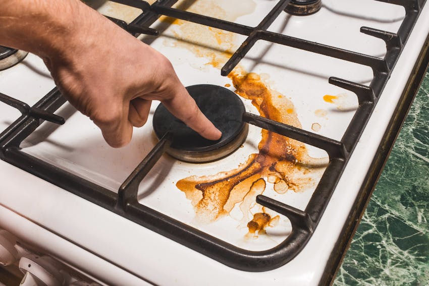 How to use disinfectant - dirty cooker surface