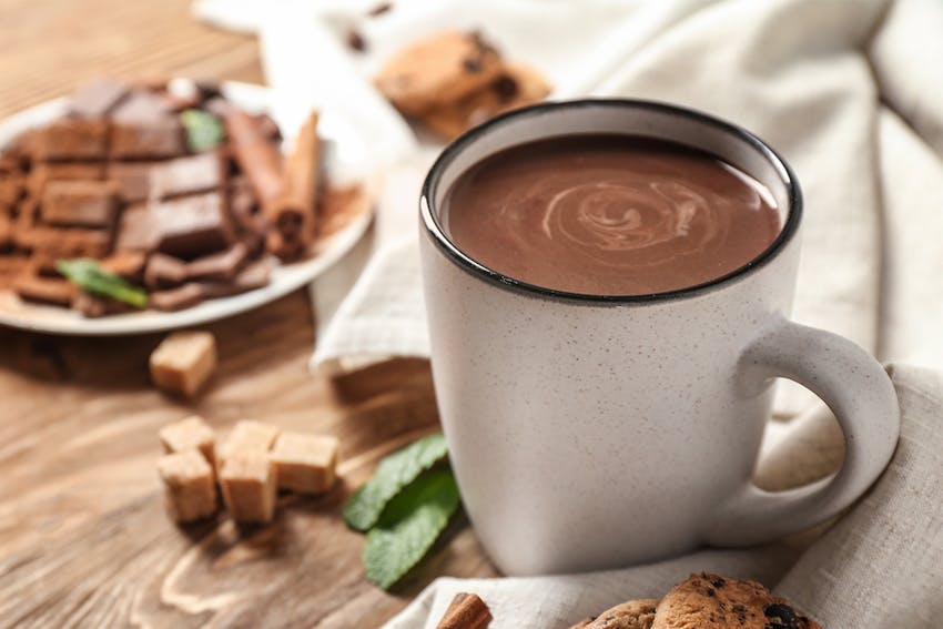 Best autumn drinks - hazelnut hot chocolate
