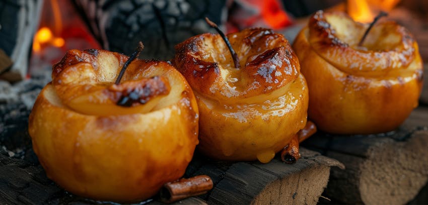 Easy things to cook over a fire - apples