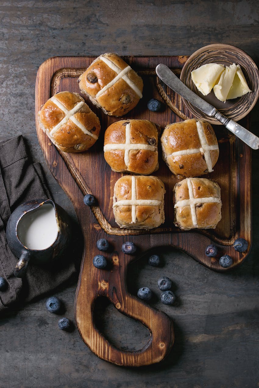 What are traditional Easter foods?  Hot cross buns
