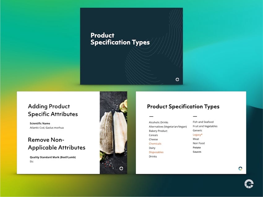 Product Specification Types - Erudus Feature