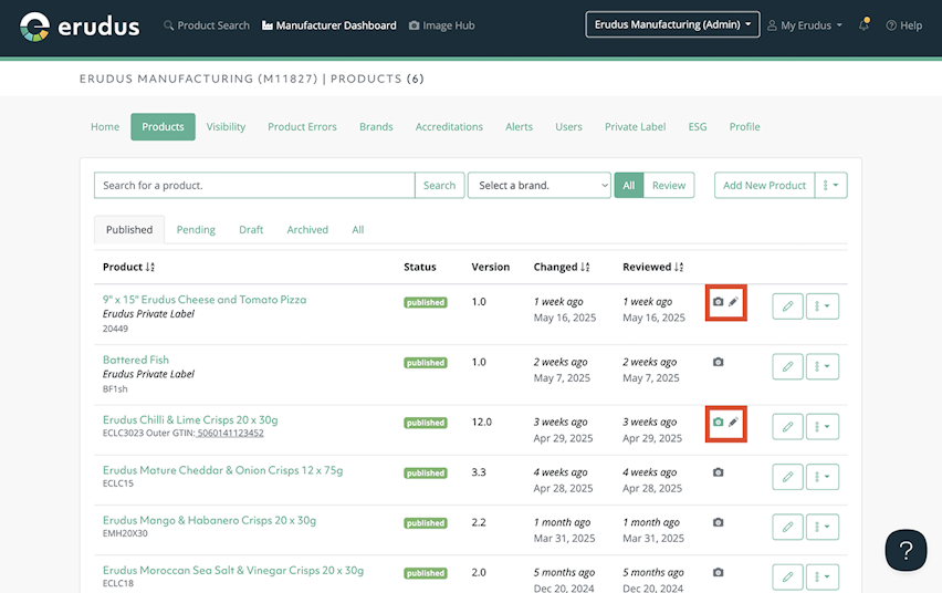 Save as Draft to Published Specifications on Erudus Save as Draft to Published Specifications on Erudus