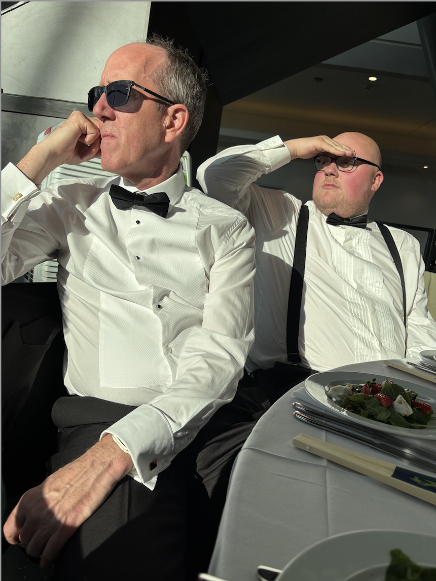 Erudus Out and About: Summer 2025 - Erudus's Tim and Nathan enjoy the sunshine at the North East Chamber of Commerce Chamber Business Awards Erudus Out and About: Summer 2025 - Chamber Awards, Tim and Nathan from the Erudus team
