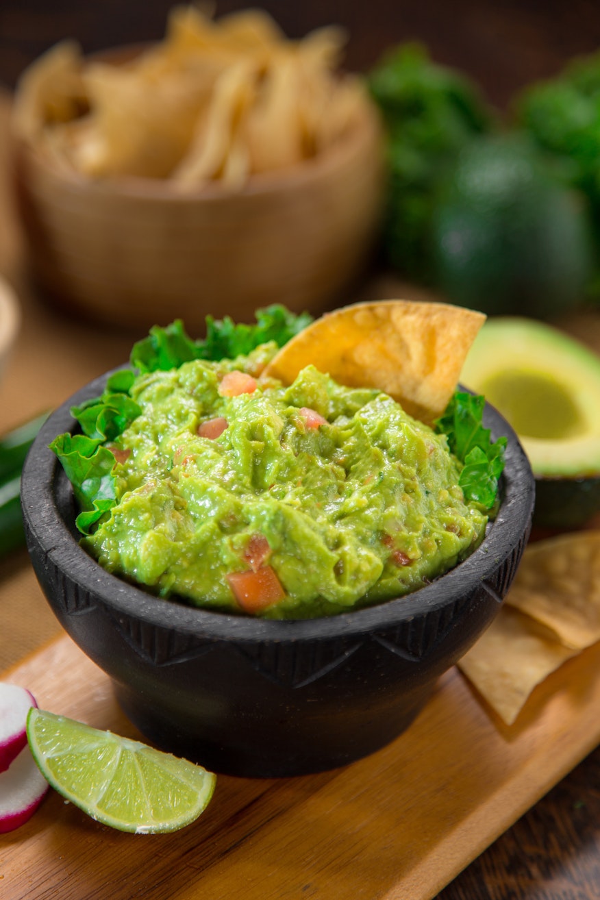 Guacamole ingredients and top tips - guacamole in a bowl