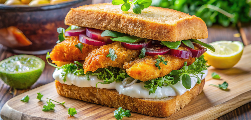 Best pub food - Fishfinger sandwich