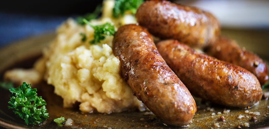Best pub food - Bangers & mash