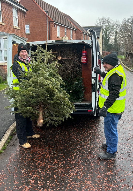 Erudus participate in St Cuthbert's Hospice tree pickup service Erudus participate in St Cuthbert's Hospice tree pickup service