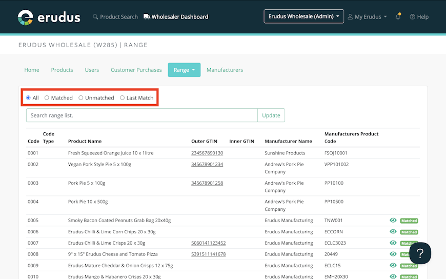 Viewing your Range List - Step 2 Viewing your Range List - Step 2