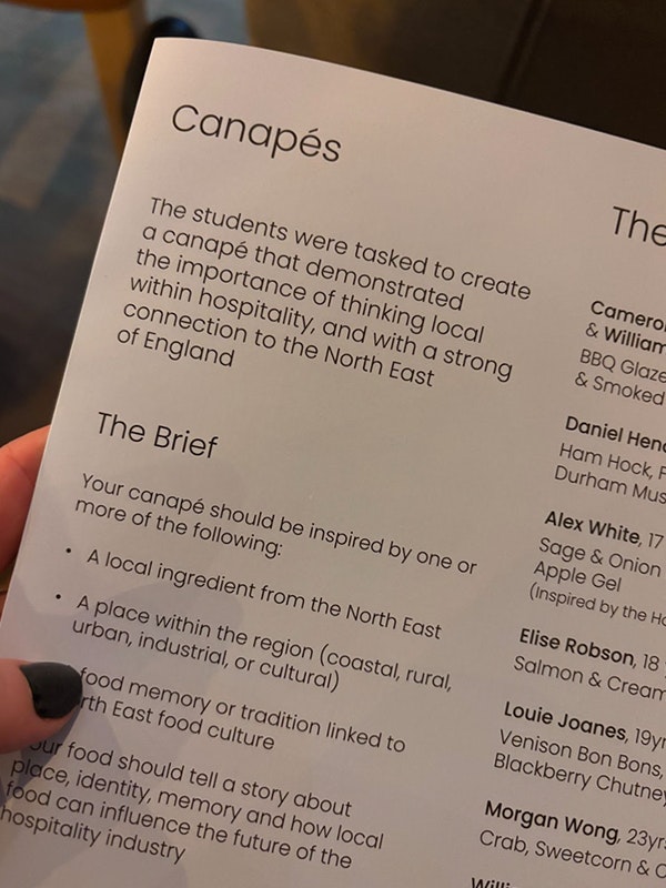 Erudus Out and About: Winter - The menu at FADNE Room With A View