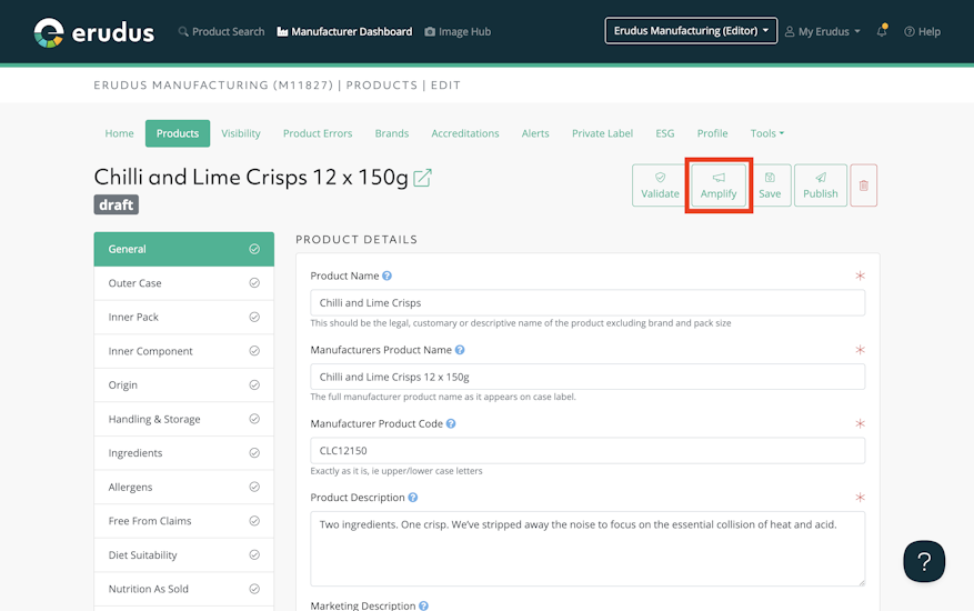 New Feature: Amplify - The Amplify buttom highlighted