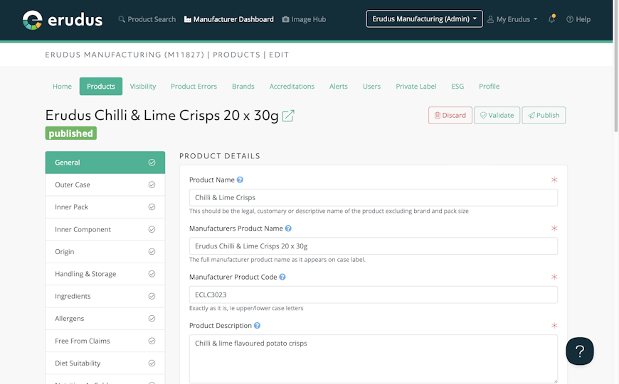 How to Update a Product in Erudus - Step 3 How to Update a Product in Erudus - Step 3