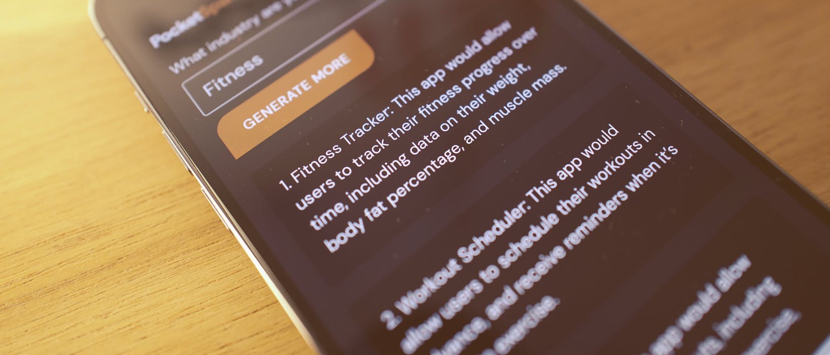 PocketSpark on an iPhone