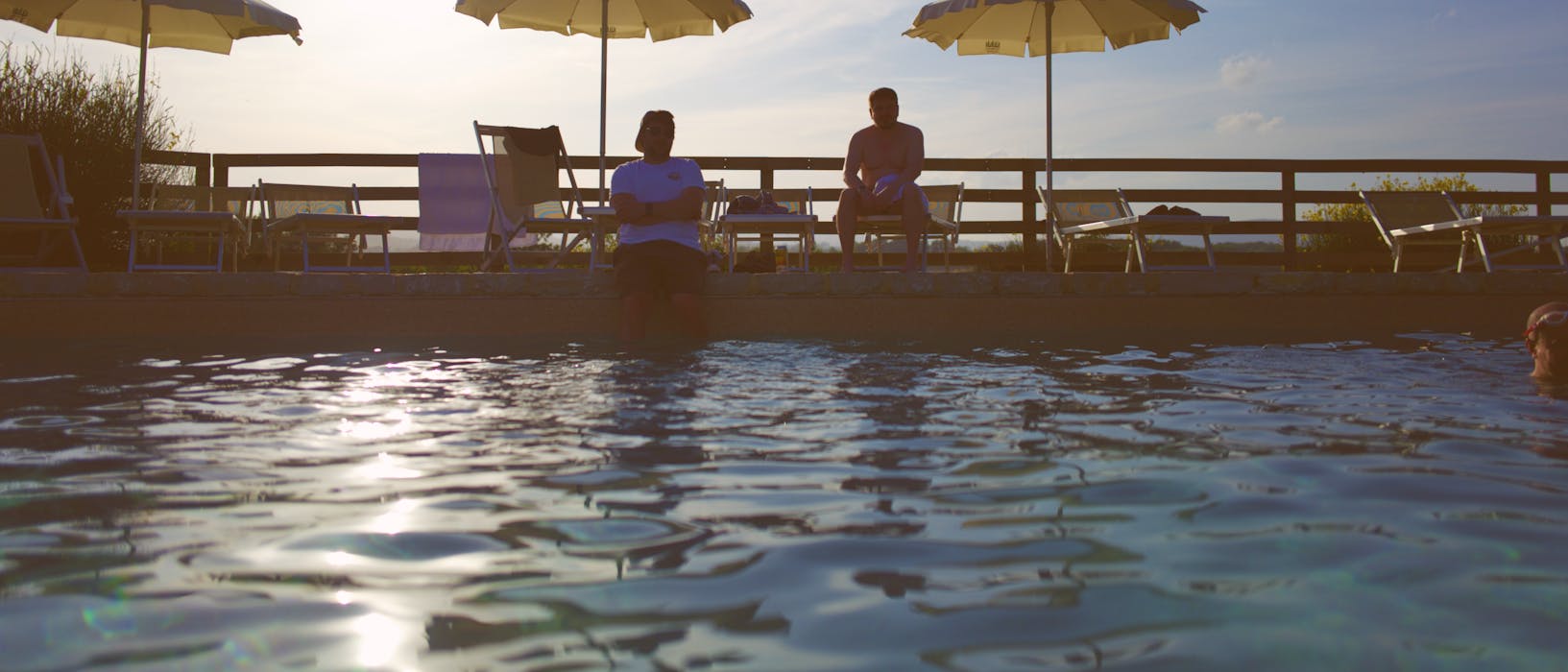 Poolside shot from the Pocketworks retreat in Tuscany