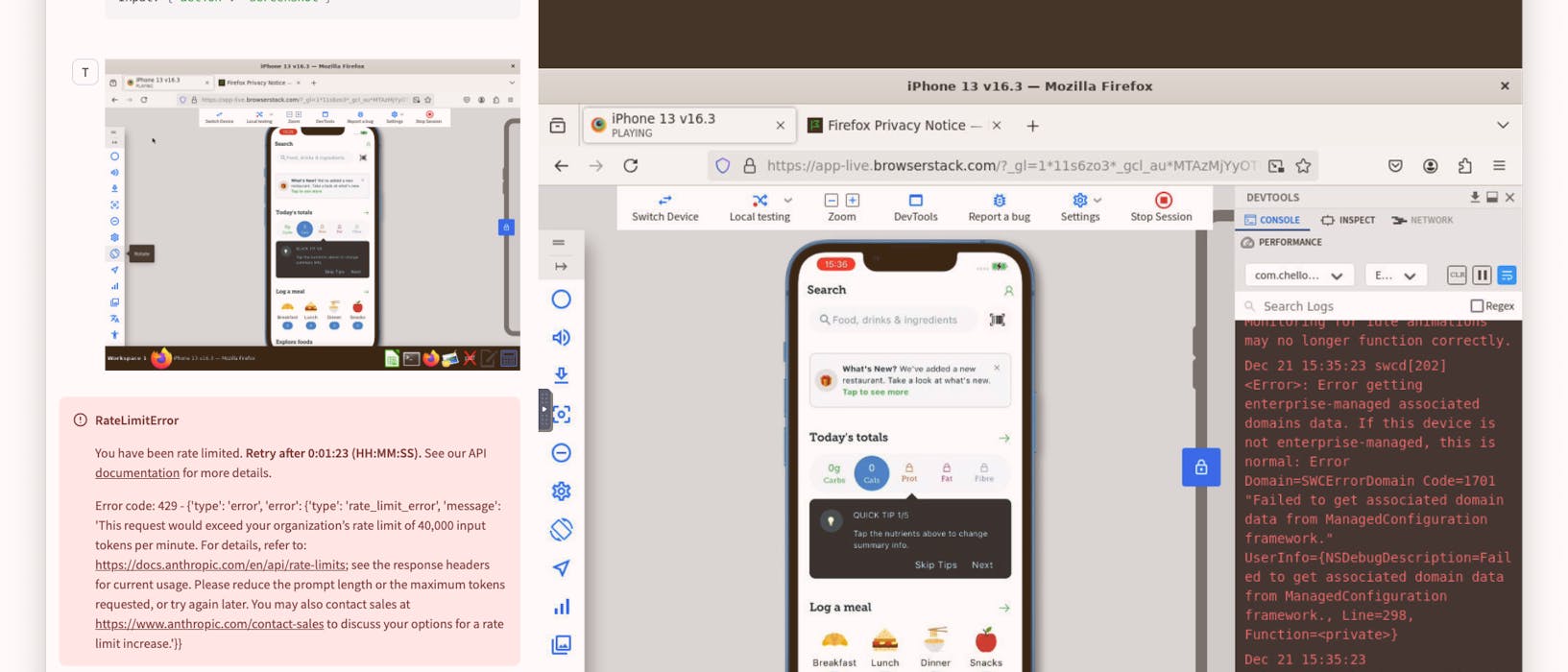 Using Claude for agentic goal-driven mobile testing