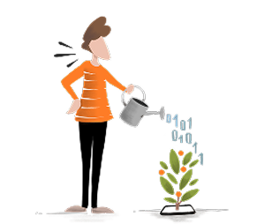An illustration representing mobile app growth