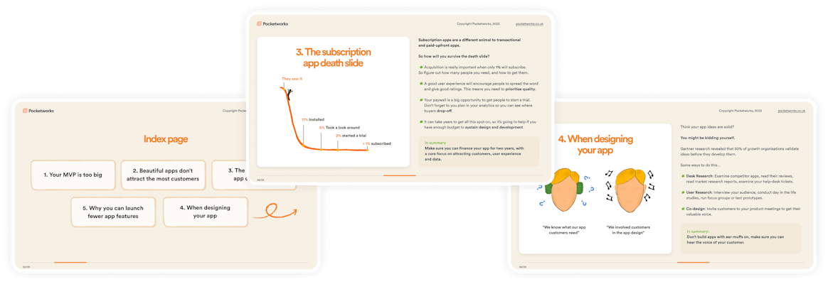 Pages from Pocketworks' Badly Drawn Mobile resource
