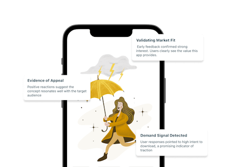 An illustration showing user feedback overview