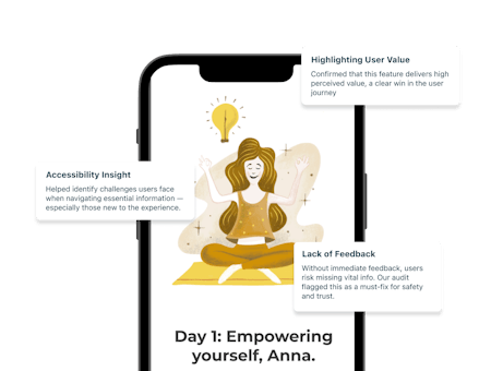 An illustration showing an overview of user feedback