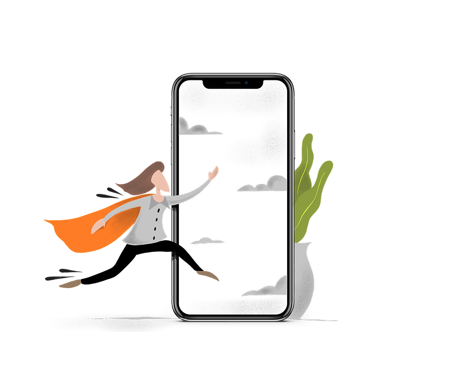 An illustration representing mobile UX