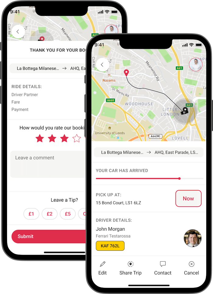 Veezu Mobile app screenshot