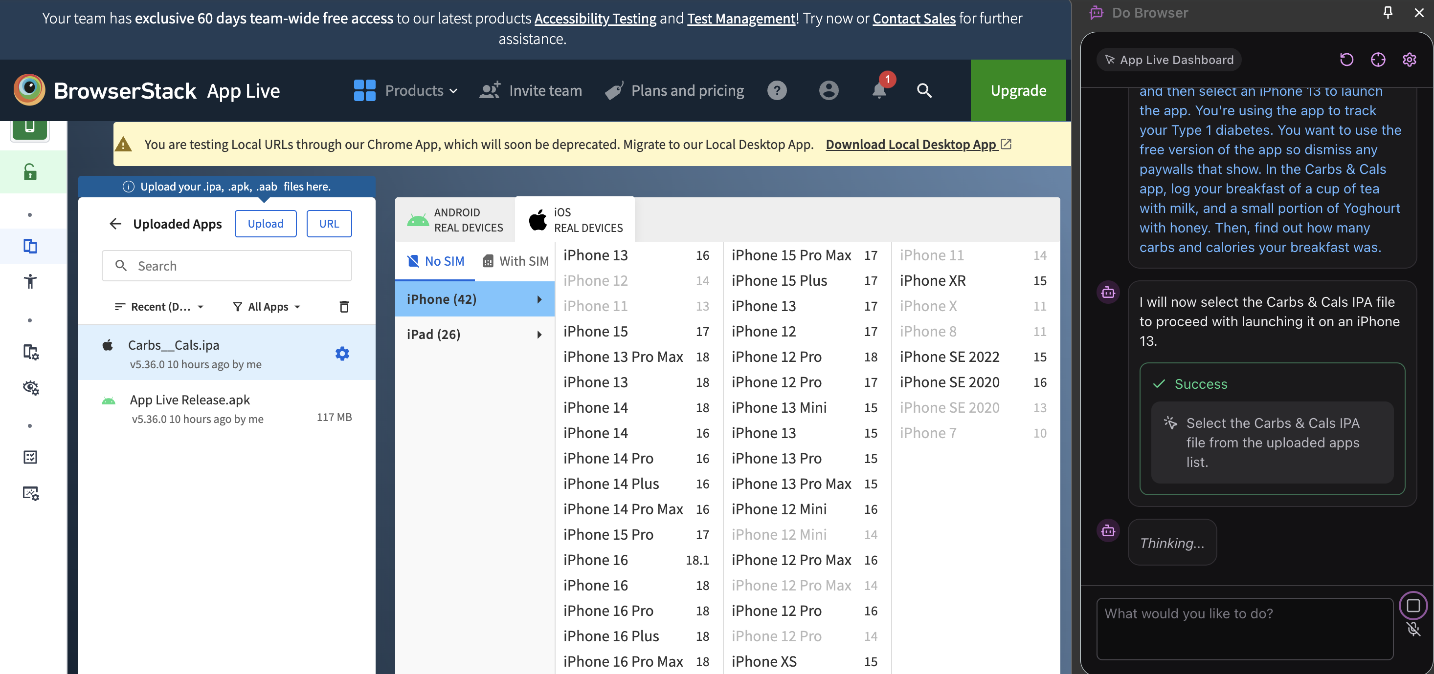 DoBrowser Browserstack testing