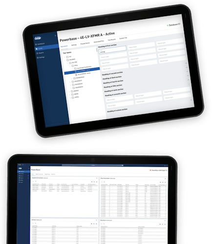 Doble PowerBase on a tablet